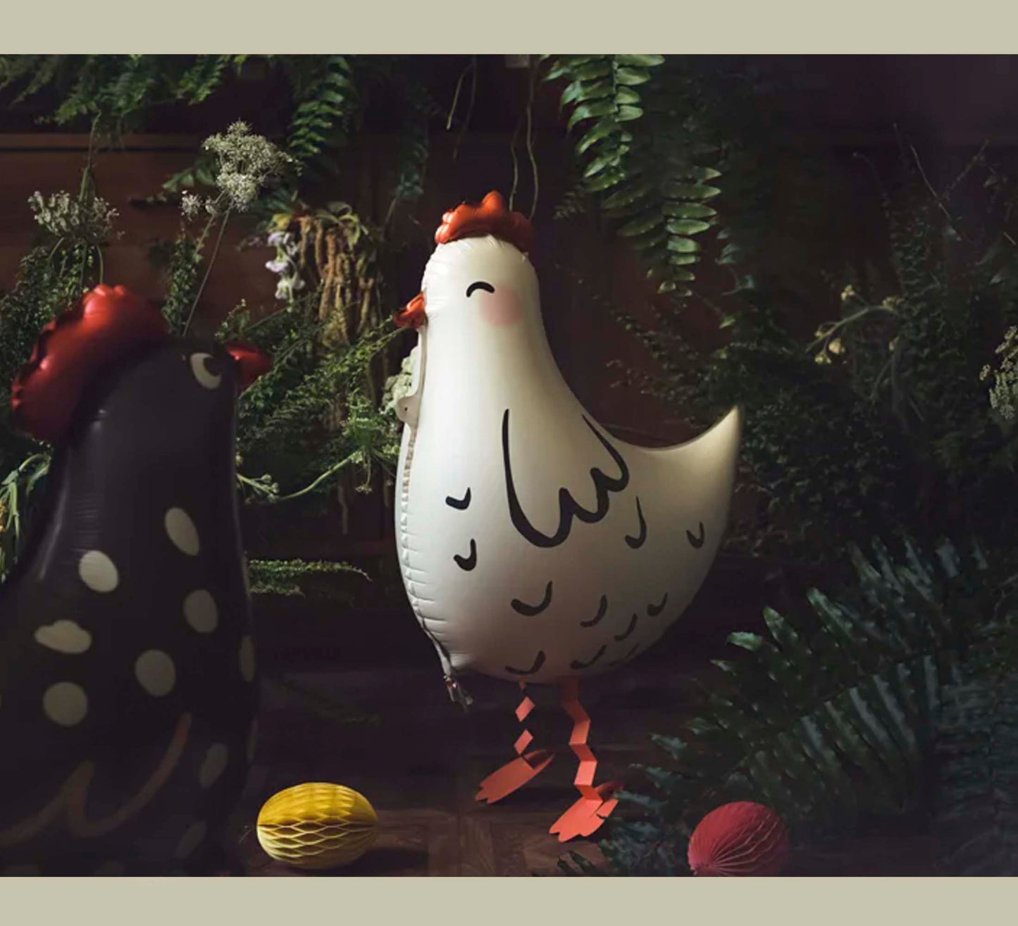 Chicken Balloon, Hen Balloon, Foil Jumbo Hen Party Balloon, Farm Theme Party, Animal Farm Decorations