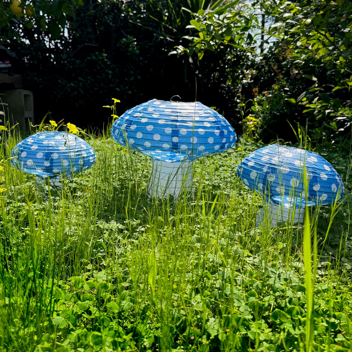 Mushroom Paper Lantern, Hanging Paper Lantern, Set of 3 Mushroom Lanterns