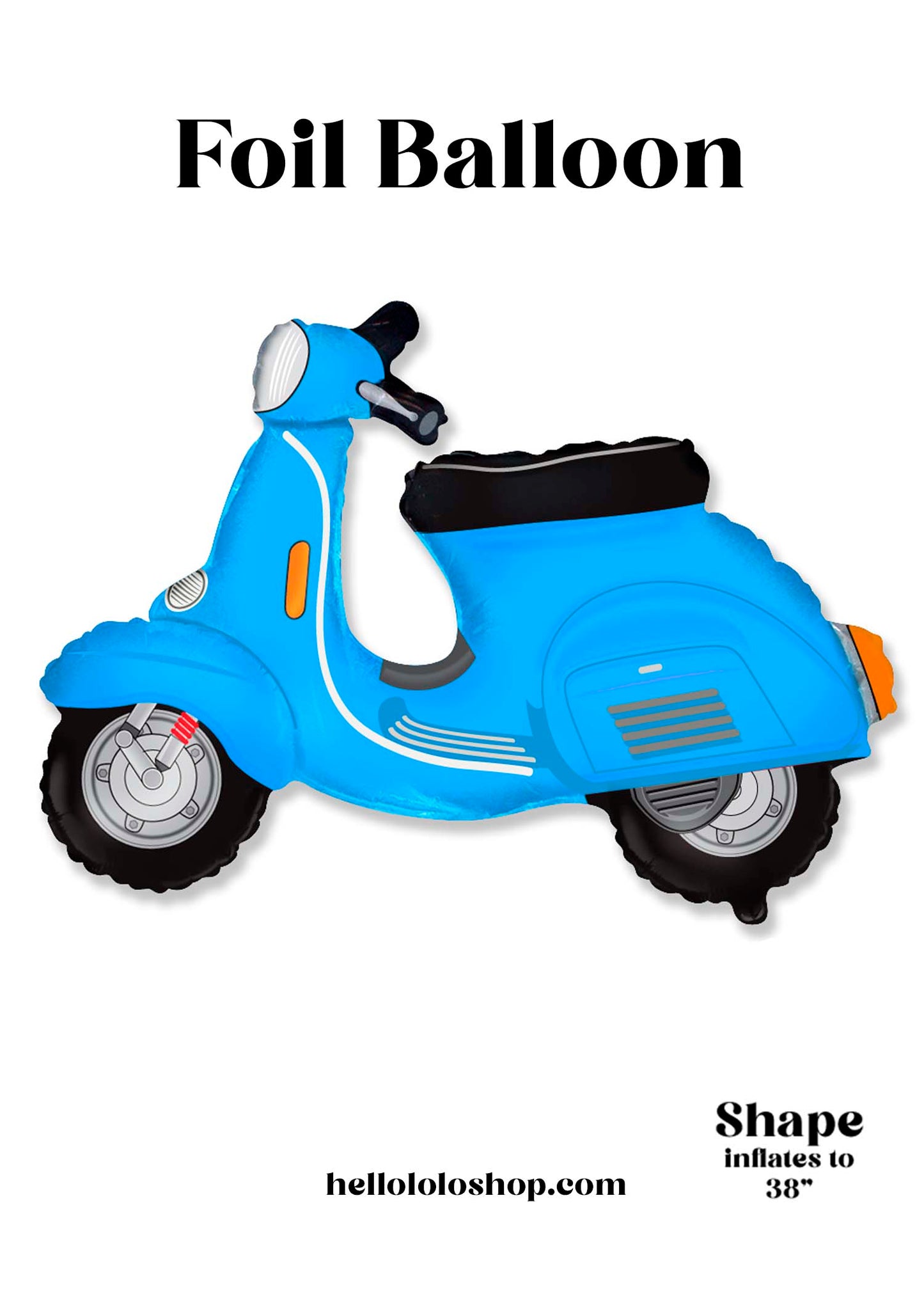 Vespa Scooter Foil Balloon 38"