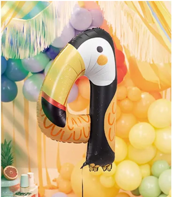 Jumbo Animal Number Balloon, Jungle Party Decoration, Reptile Theme, Safari Birthday, Wild One, Two Wild, Bird Rainforest Zebra Giraffe Zoo