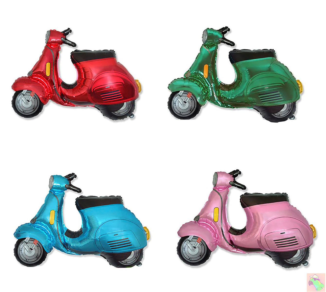 Vespa Scooter Foil Balloon 38"