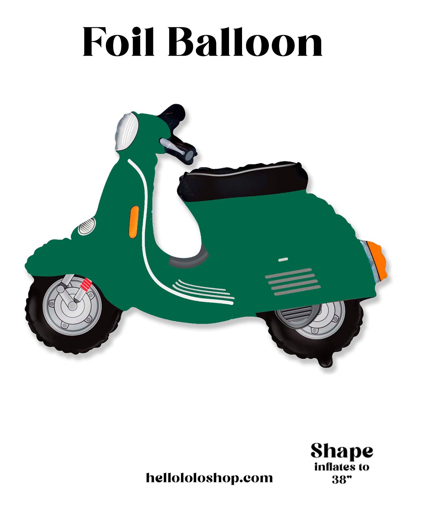 Vespa Scooter Foil Balloon 38"