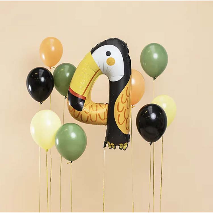 Jumbo Animal Number Balloon, Jungle Party Decoration, Reptile Theme, Safari Birthday, Wild One, Two Wild, Bird Rainforest Zebra Giraffe Zoo