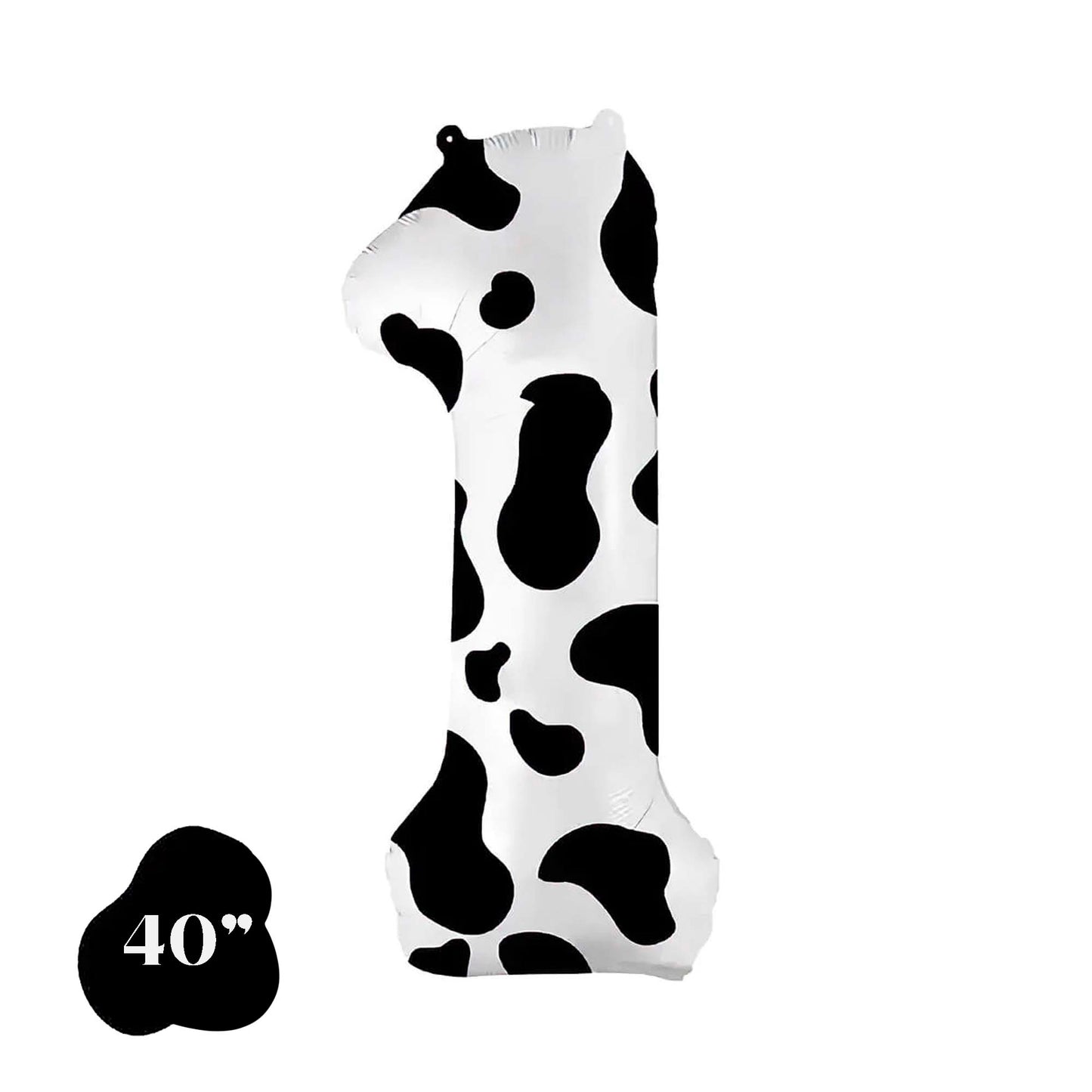 Cow Print Number Balloon 1, 2, 3, 4, 5, 6, 7, ,8 ,9, 0