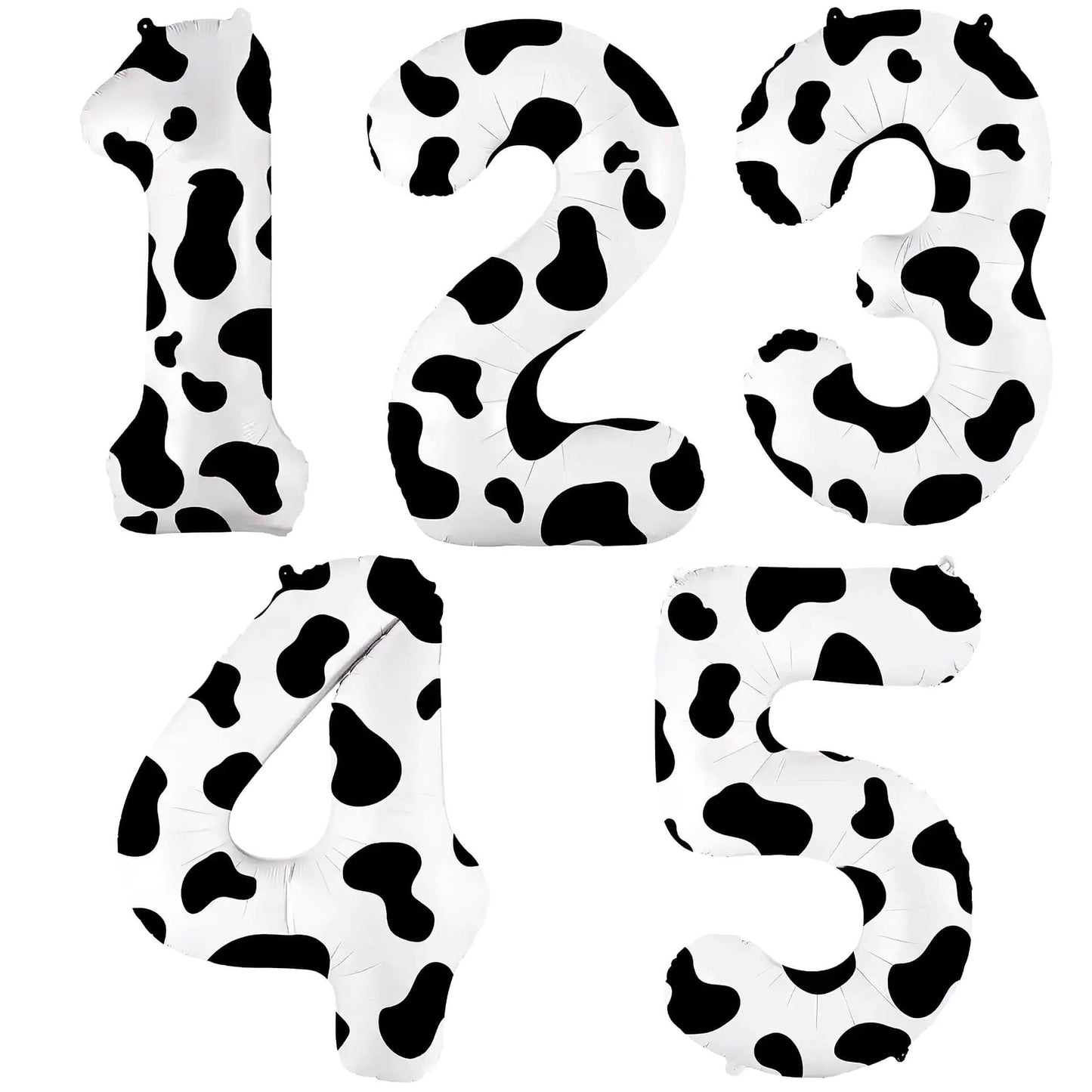 Cow Print Number Balloon 1, 2, 3, 4, 5, 6, 7, ,8 ,9, 0