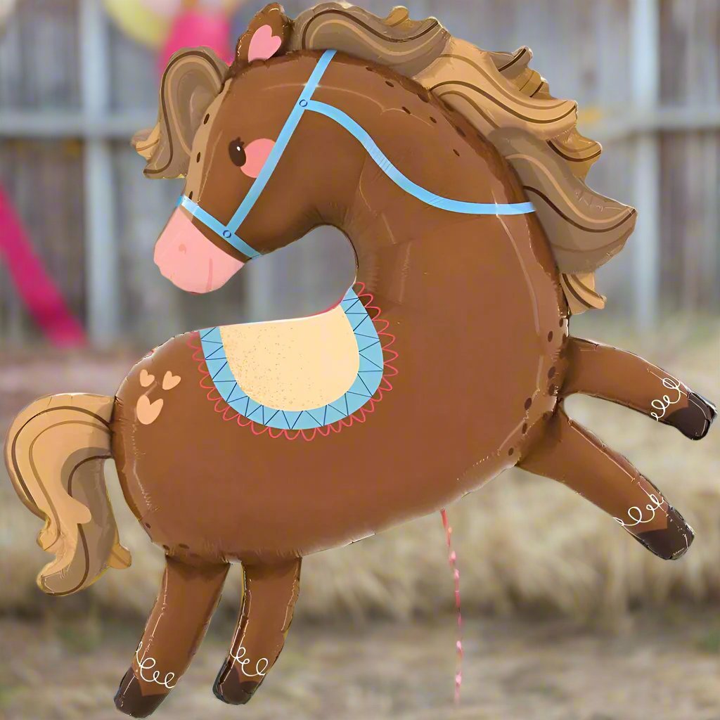 37" Lovely Pony Horse Foil Balloon