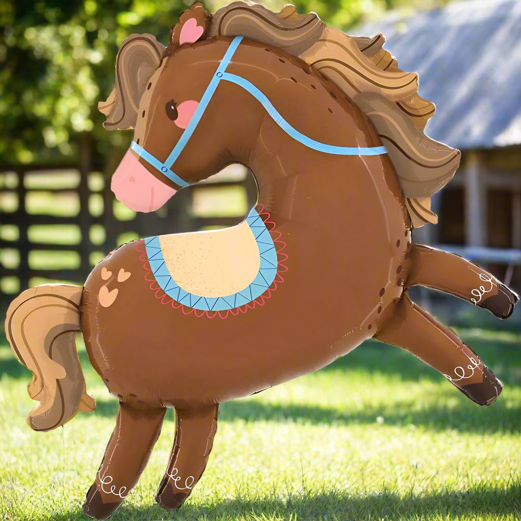 37" Lovely Pony Horse Foil Balloon