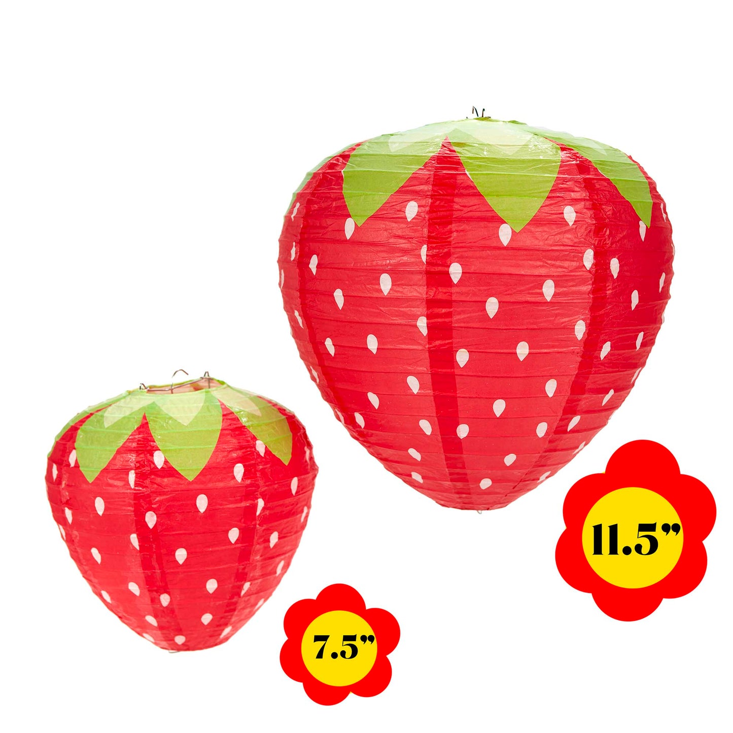 Strawberry Paper Lanterns Set of Three