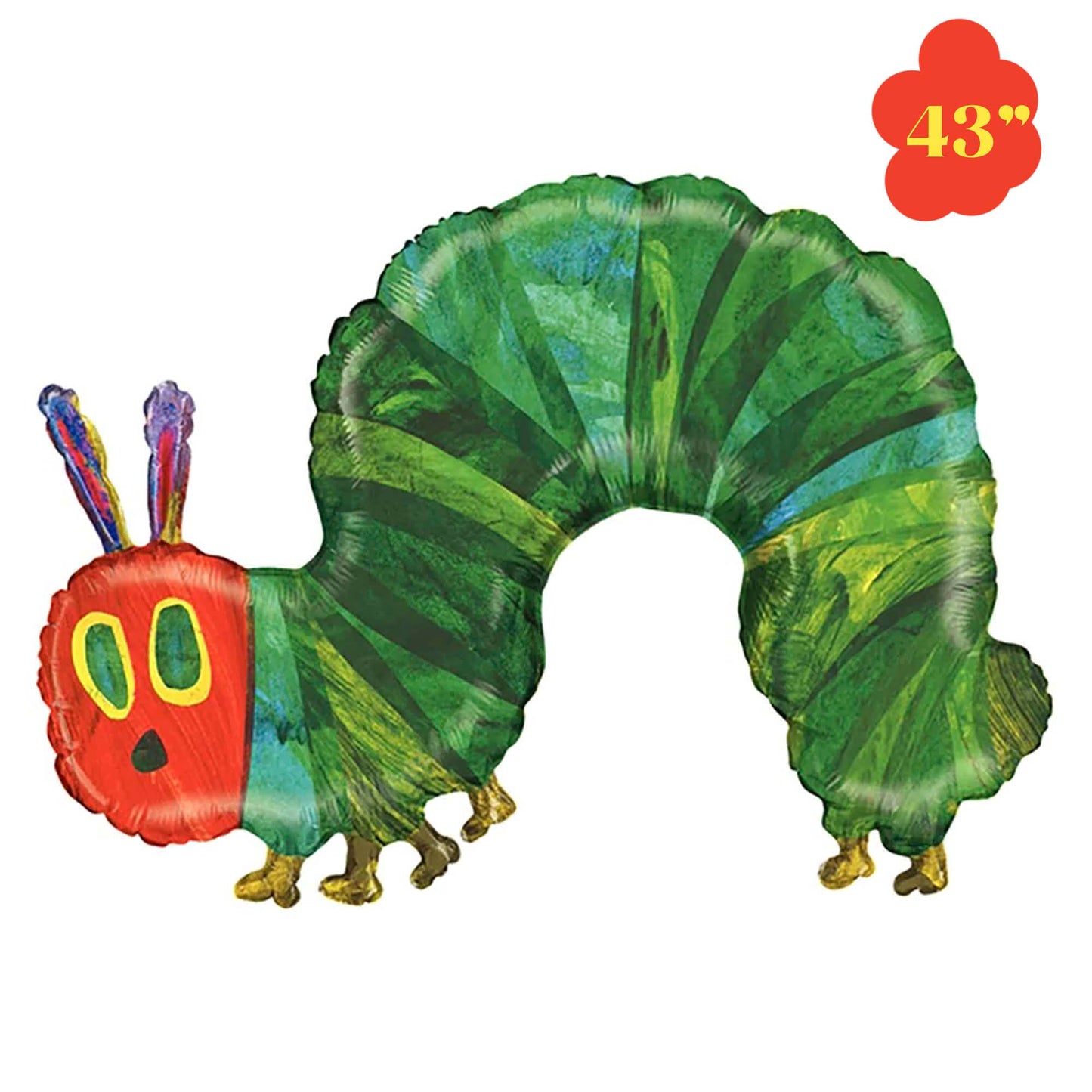 43" Very Hungry Caterpillar Balloon, Very Hungry Caterpillar Birthday, Reading Party, Insect Theme Birthday, Caterpillar Decor, Garden Bug Birthday