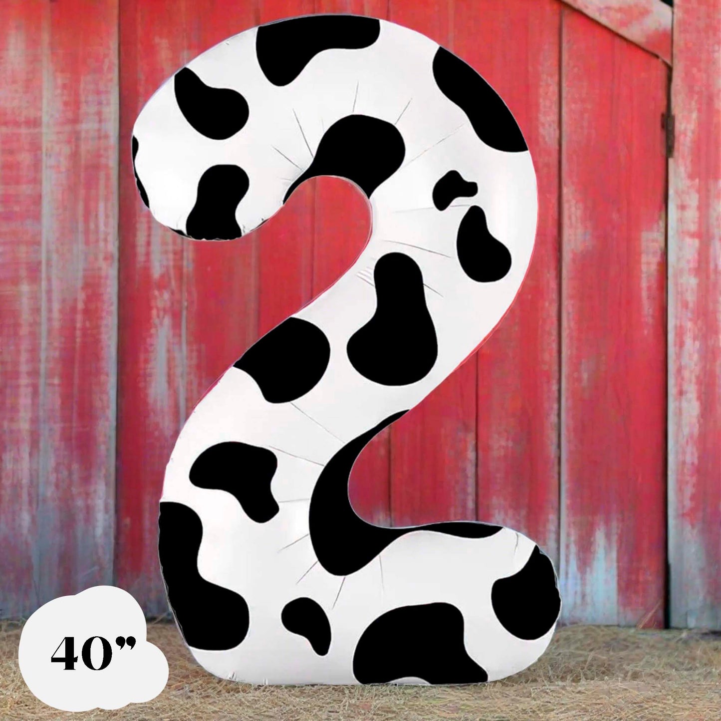 Cow Print Number Balloon 1, 2, 3, 4, 5, 6, 7, ,8 ,9, 0