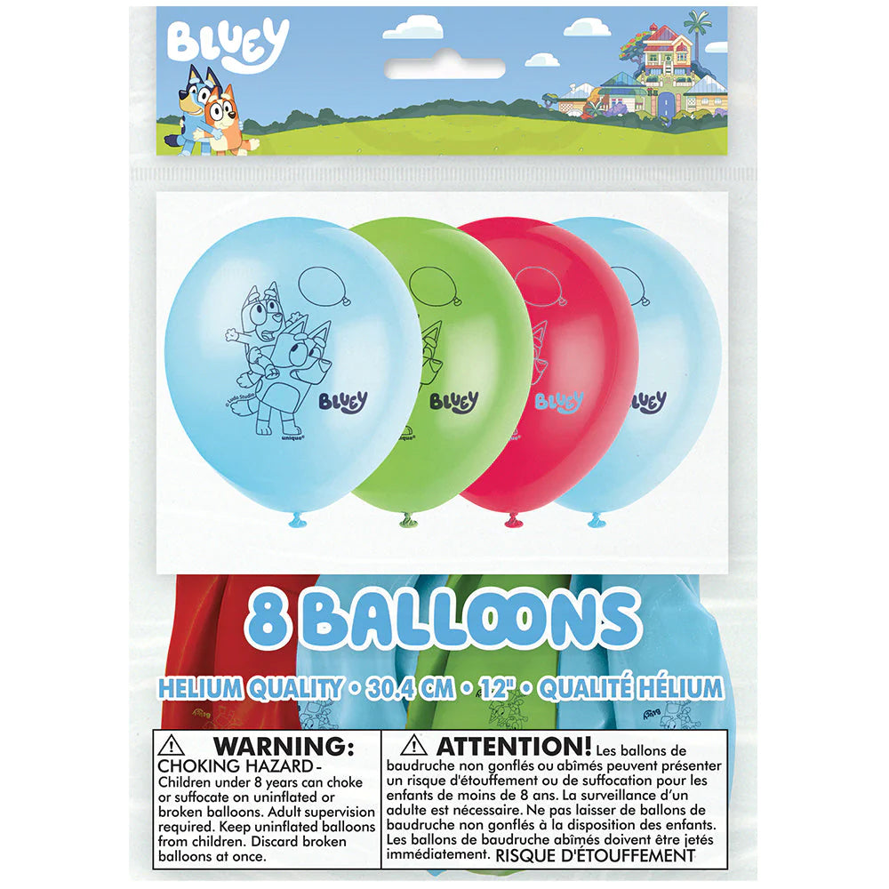 12" Latex Bluey and Bingo Balloon Pack